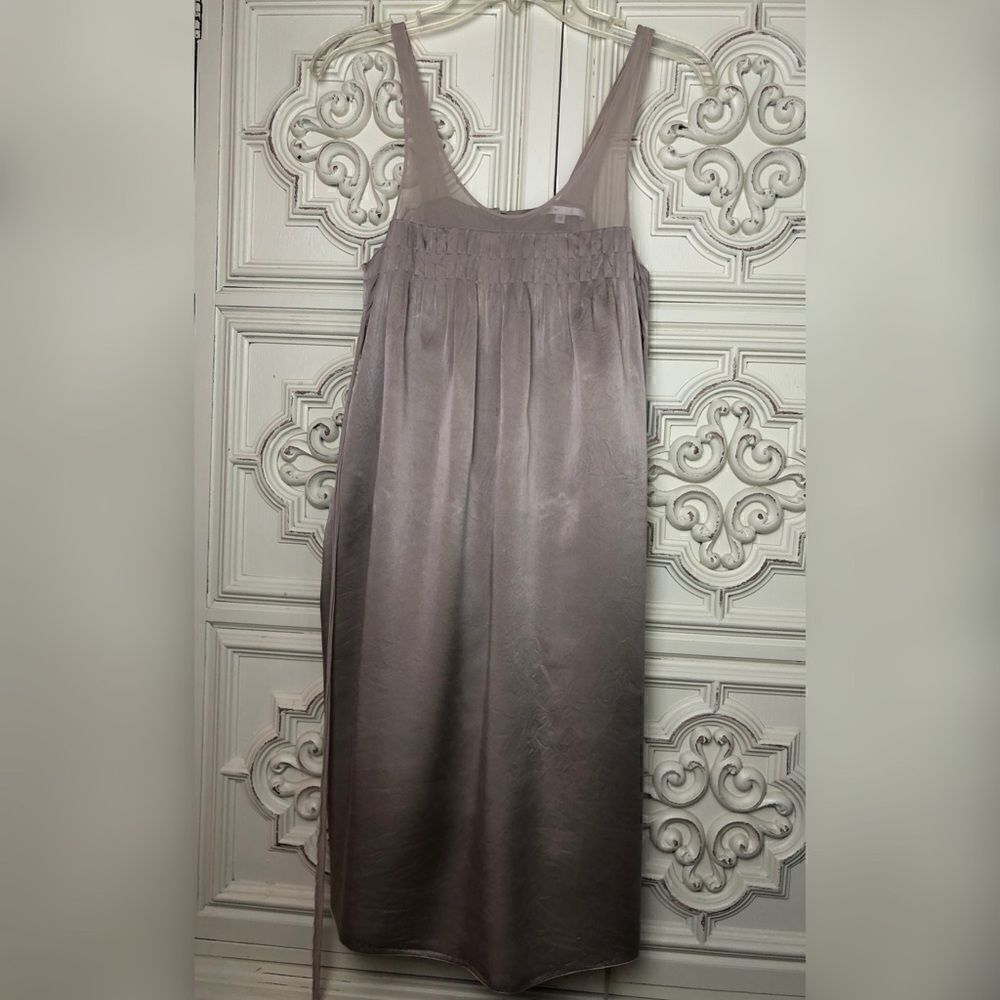 Vince taupe silk sleeveless midi dress size XS - Picture 5 of 8